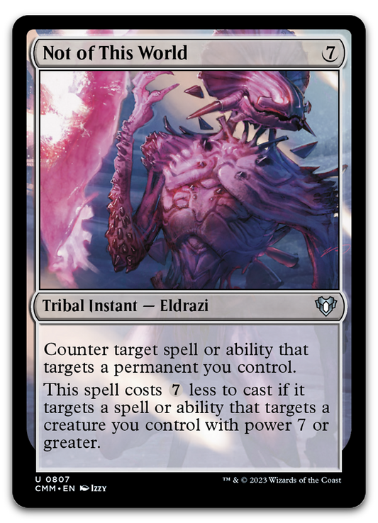 Not of This World (Commander Masters)