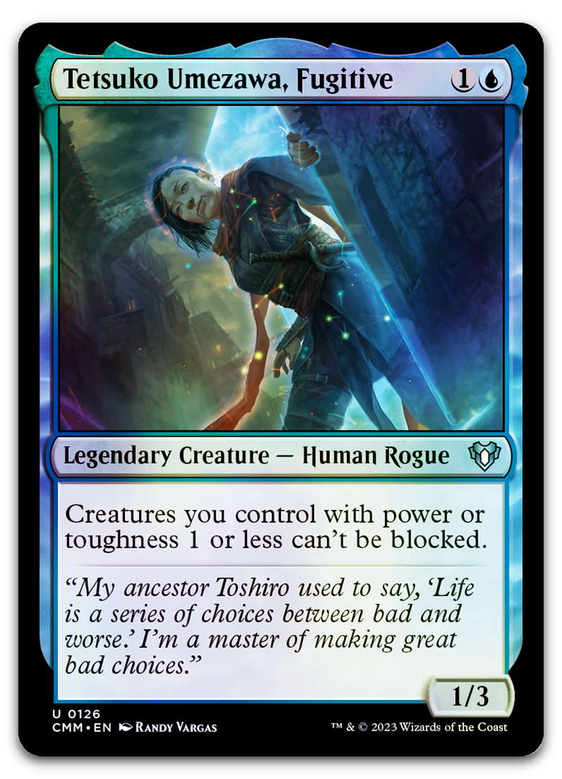 Tetsuko Umezawa, Fugitive (Commander Masters)