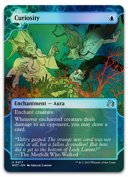 curiosity mtg card Curiosity (Wilds of Eldraine: Enchanting Tales)