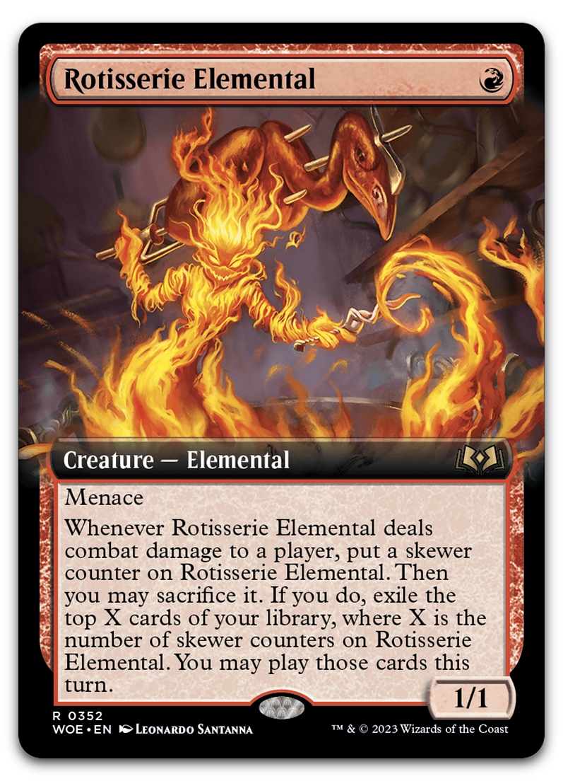 Rotisserie Elemental (Extended Art) (Wilds of Eldraine)