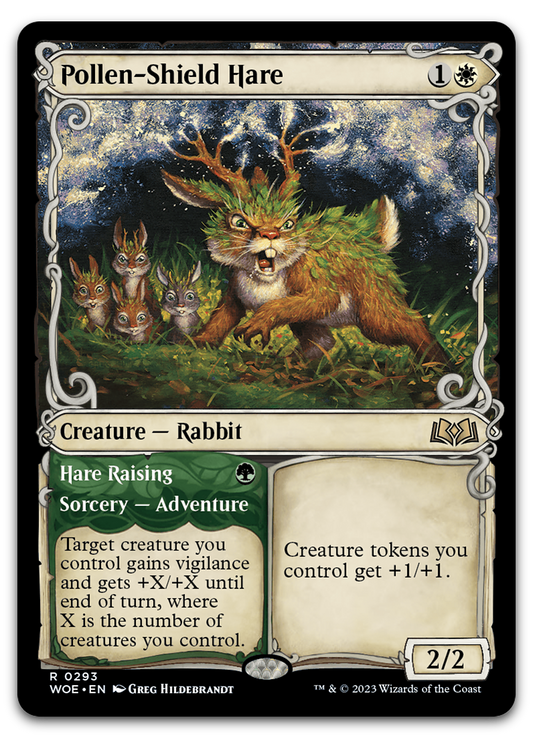 Pollen-Shield Hare (Showcase) (Wilds of Eldraine)