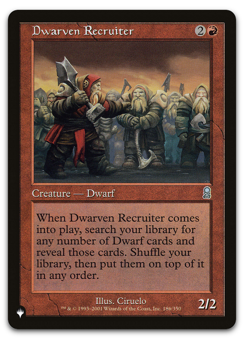 Dwarven Recruiter (The List Reprints)