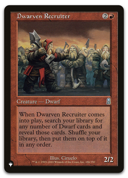 Dwarven Recruiter (The List Reprints)
