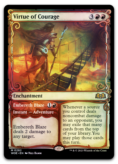 Virtue of Courage (Showcase) (Wilds of Eldraine)