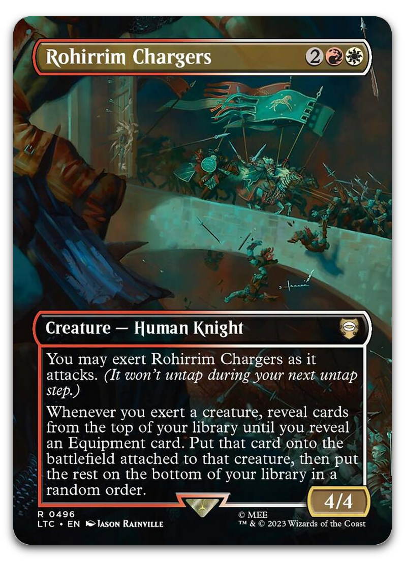 Rohirrim Chargers (Borderless) (Commander: The Lord of the Rings: Tales of Middle-earth)