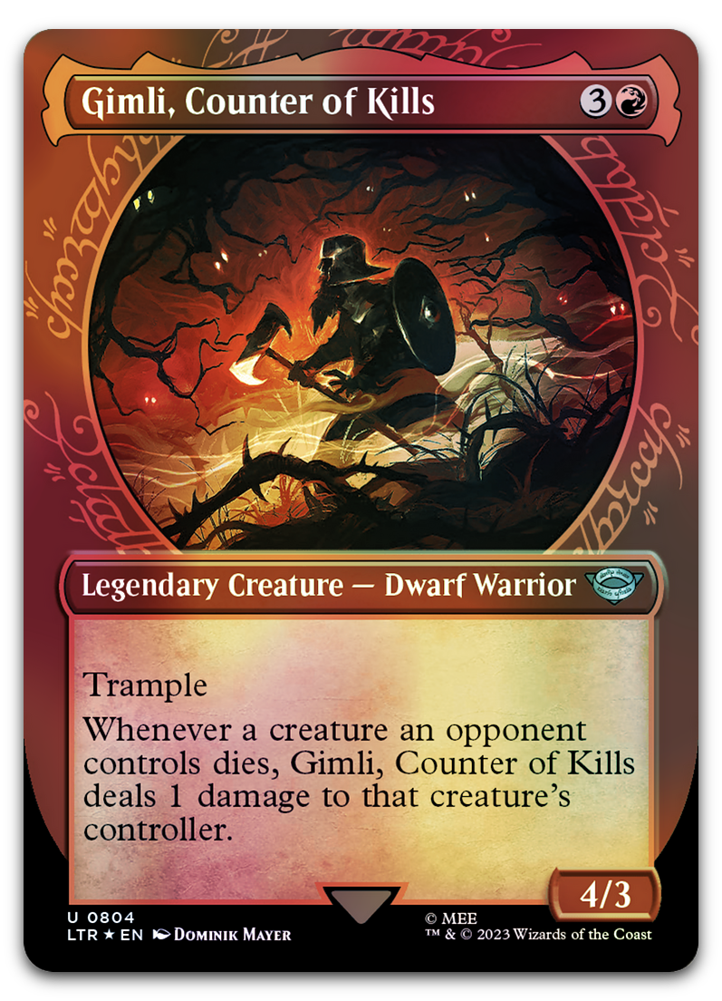 Gimli, Counter of Kills (Showcase) (Surge Foil) (Universes Beyond: The Lord of the Rings: Tales of Middle-earth)