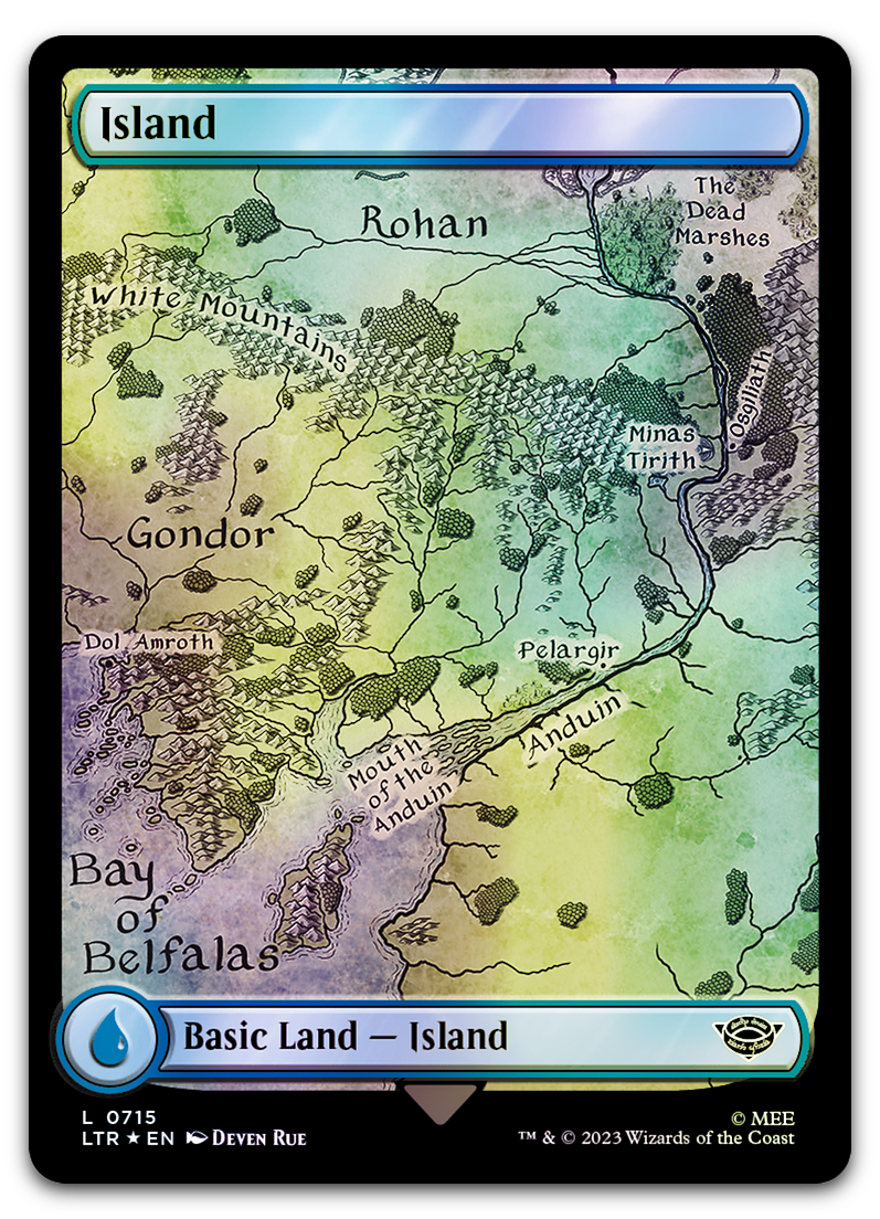 Island (0715) (Surge Foil) (Universes Beyond: The Lord of the Rings: Tales of Middle-earth)