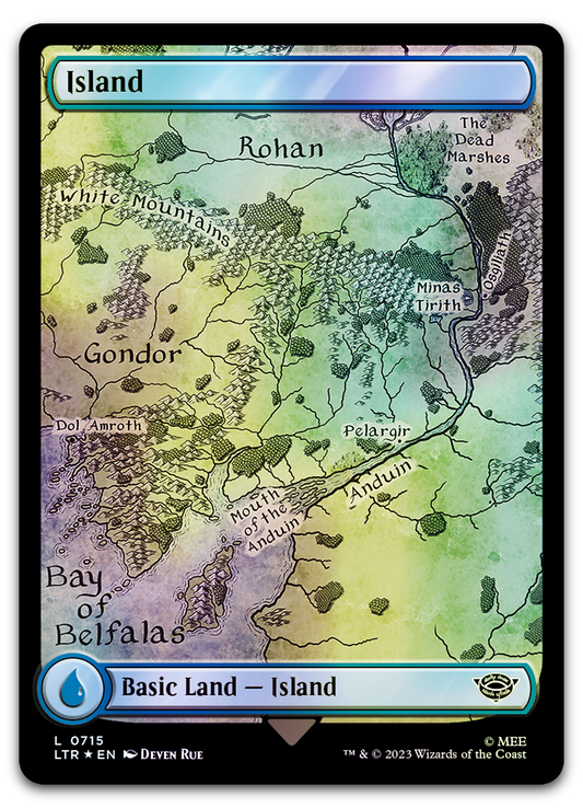 Island (0715) (Surge Foil) (Universes Beyond: The Lord of the Rings: Tales of Middle-earth)
