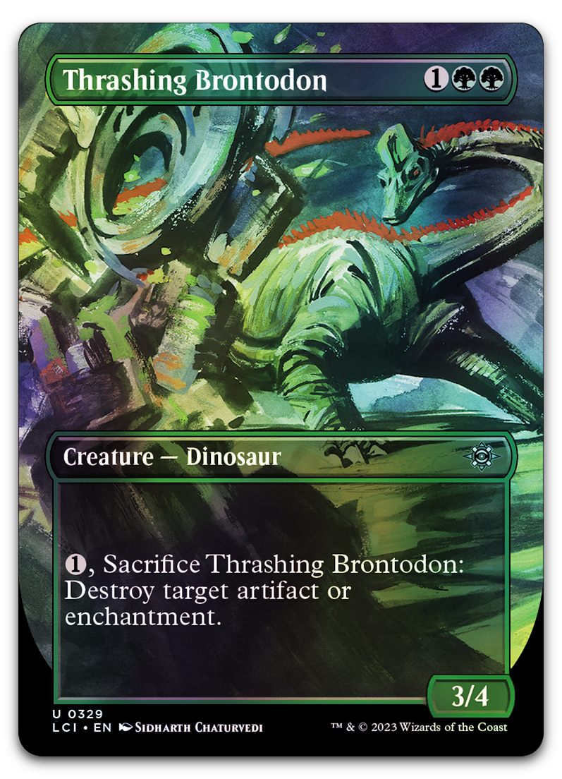 Thrashing Brontodon (Borderless) (The Lost Caverns of Ixalan)