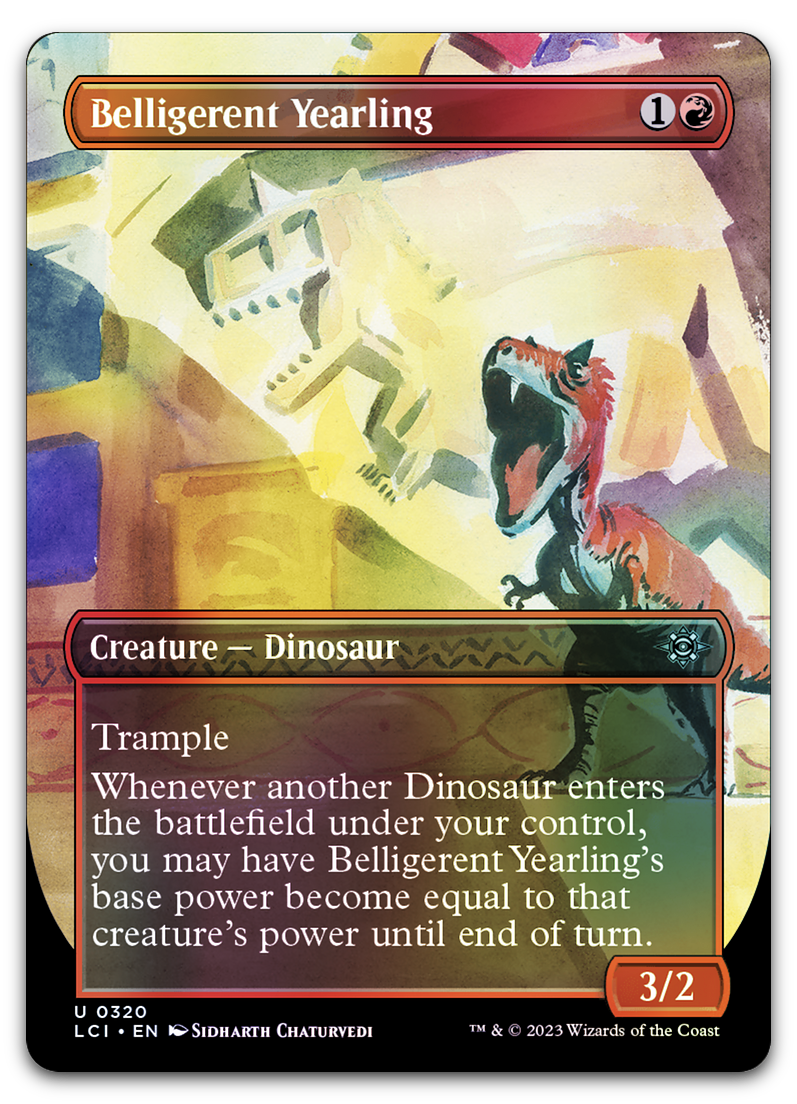 Belligerent Yearling (Borderless) (The Lost Caverns of Ixalan)