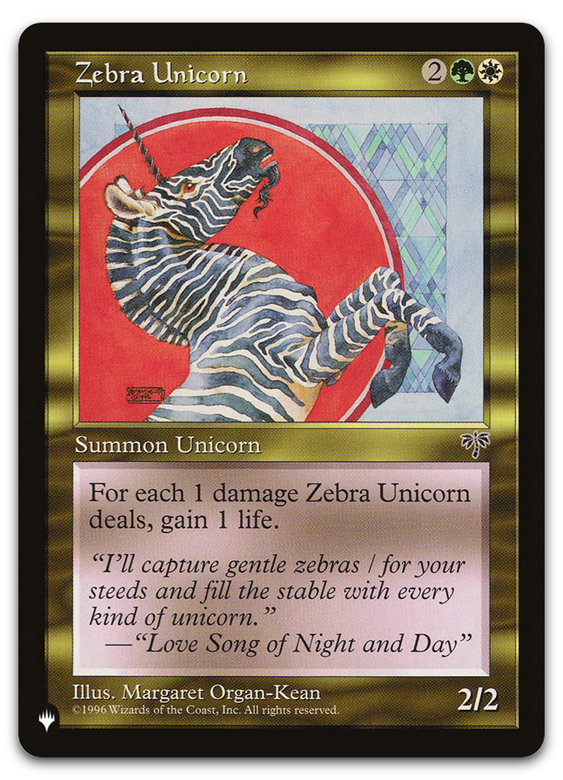 Zebra Unicorn (The List Reprints)