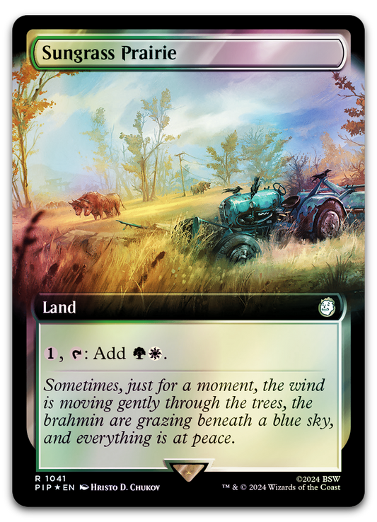 Sungrass Prairie (Extended Art) (Surge Foil) (Universes Beyond: Fallout)