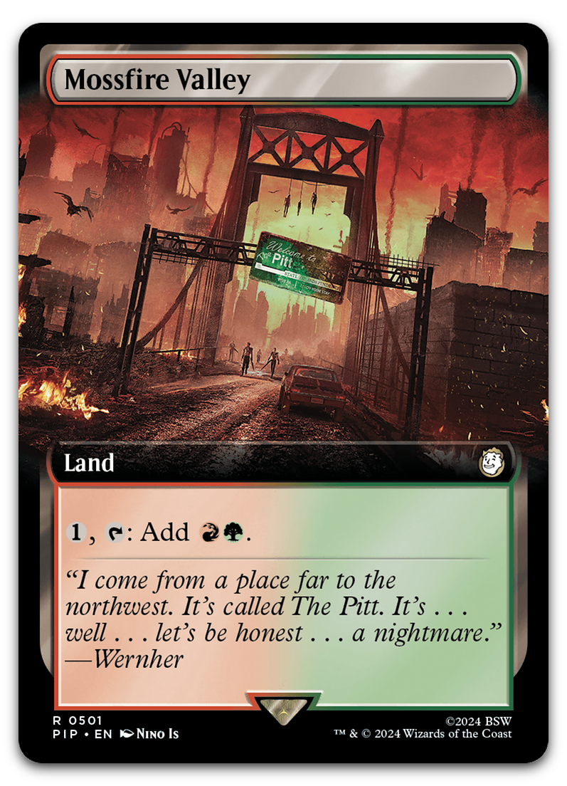 Mossfire Valley (Extended Art) (Universes Beyond: Fallout)