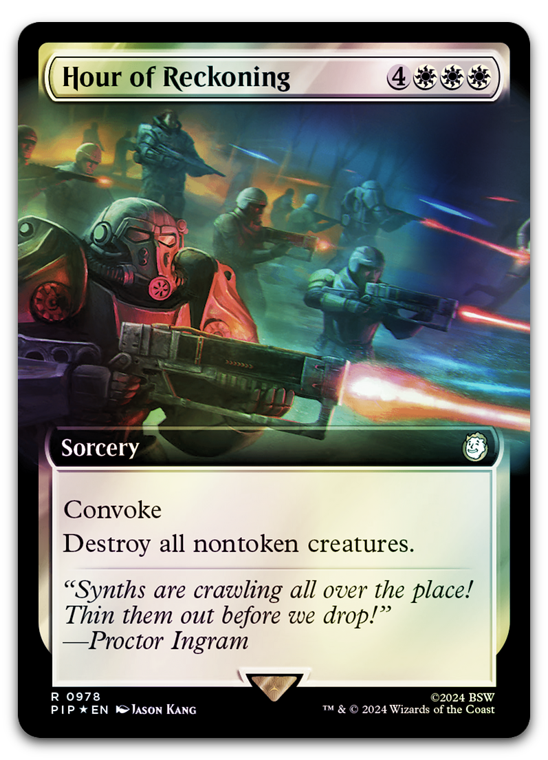 Hour of Reckoning (Extended Art) (Surge Foil) (Universes Beyond: Fallout)