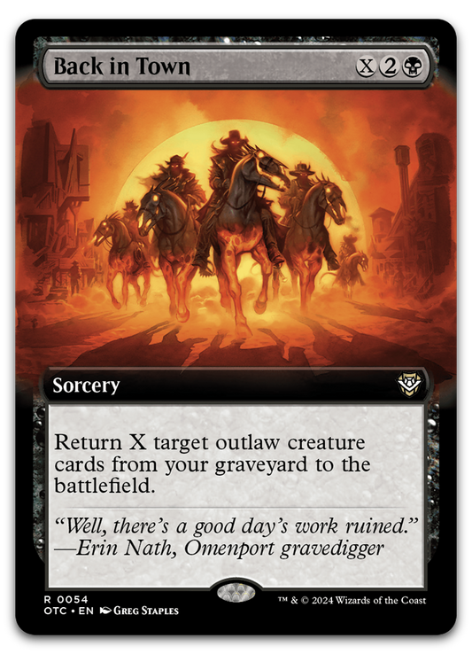 Back in Town (Extended Art) (Commander: Outlaws of Thunder Junction)