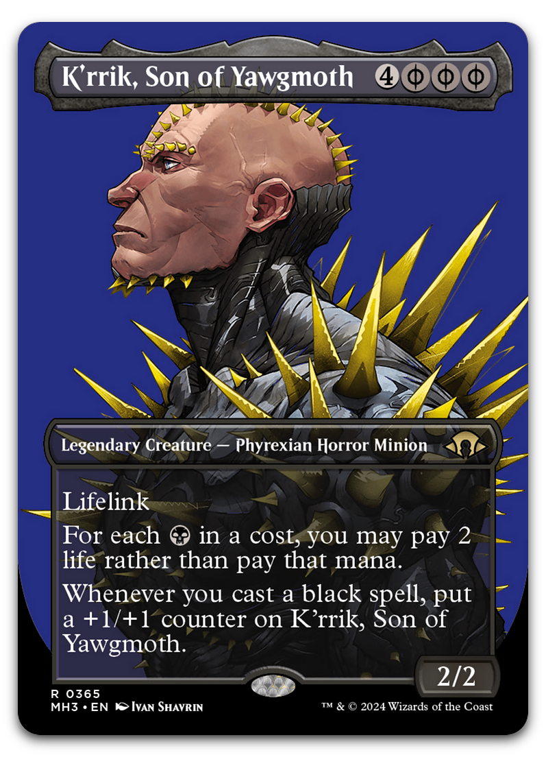 K'rrik, Son of Yawgmoth (Borderless) (Modern Horizons 3)