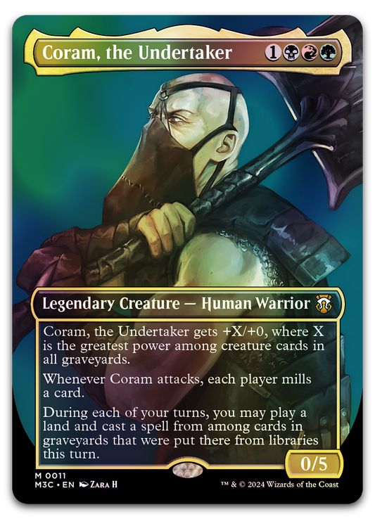Coram, the Undertaker (Borderless) (Commander: Modern Horizons 3)
