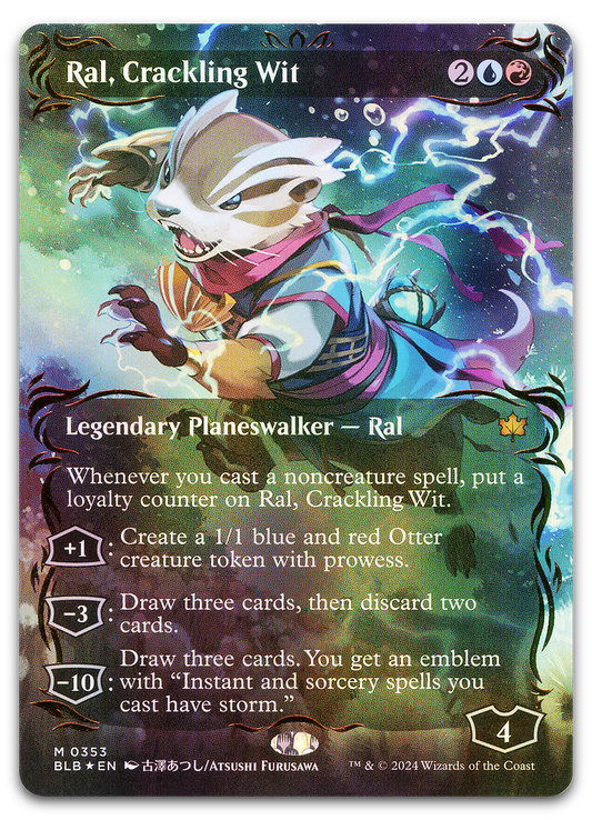 Ral, Crackling Wit (Borderless) (Raised Foil) (Bloomburrow)