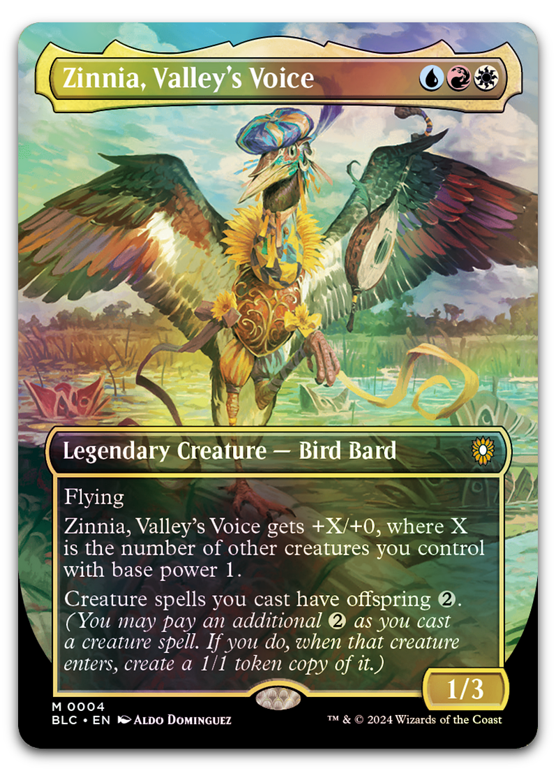 Zinnia, Valley's Voice (Borderless) (Commander: Bloomburrow)