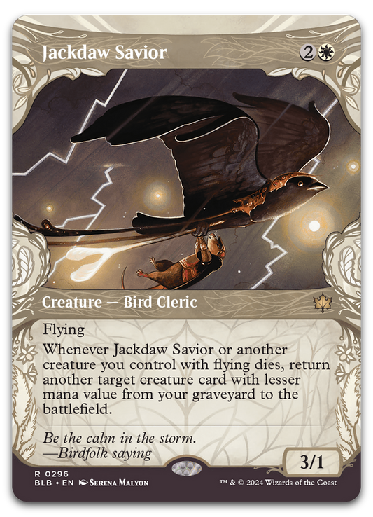 Jackdaw Savior (Showcase) (Bloomburrow)