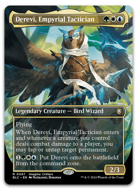 Derevi, Empyrial Tactician (Borderless) (Commander: Bloomburrow)