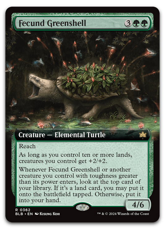 Fecund Greenshell (Extended Art) (Bloomburrow)