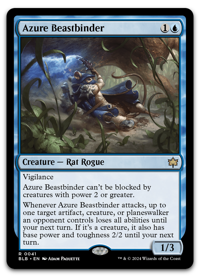 Azure Beastbinder (Bloomburrow)