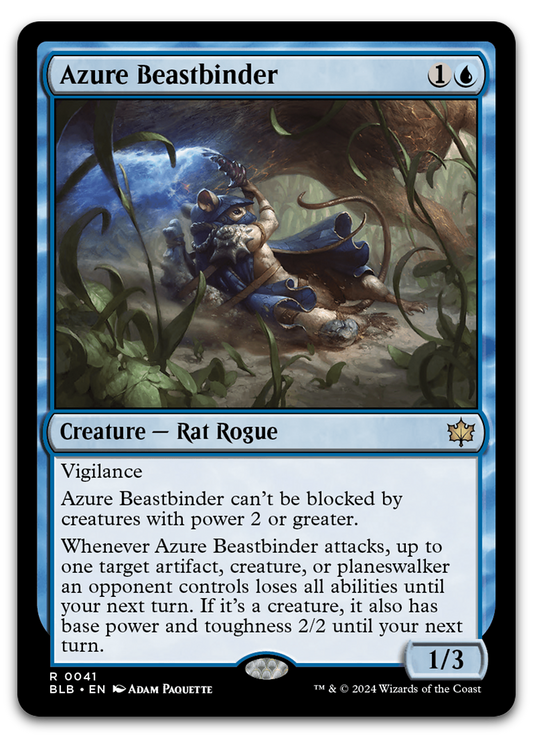 Azure Beastbinder (Bloomburrow)