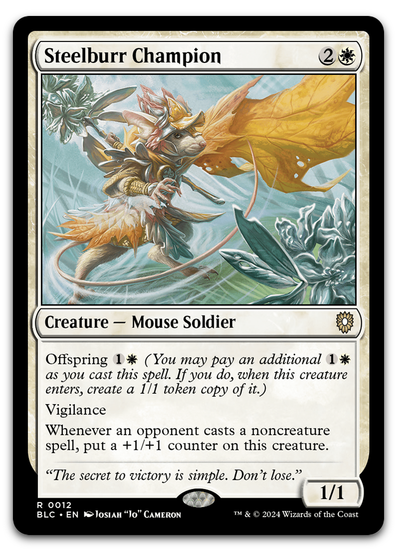 Steelburr Champion (Commander: Bloomburrow)