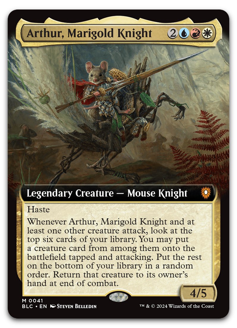 Arthur, Marigold Knight (Extended Art) (Commander: Bloomburrow)