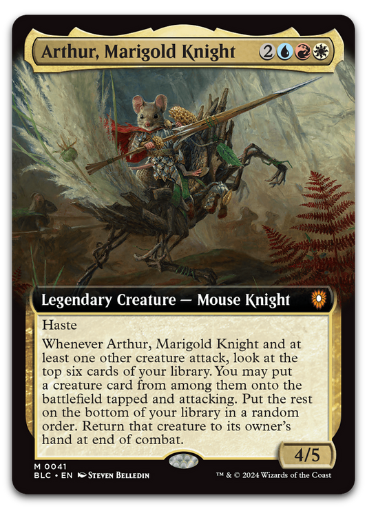 Arthur, Marigold Knight (Extended Art) (Commander: Bloomburrow)
