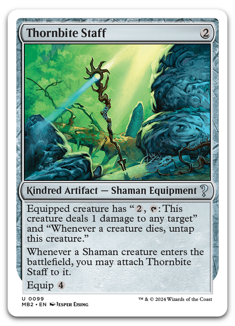 Thornbite Staff (White Border) (Mystery Booster 2)