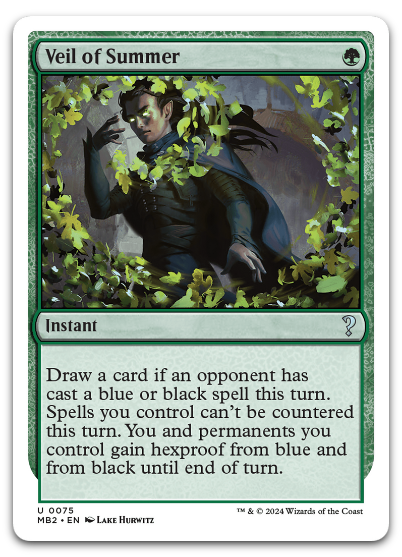 Veil of Summer (White Border) (Mystery Booster 2)