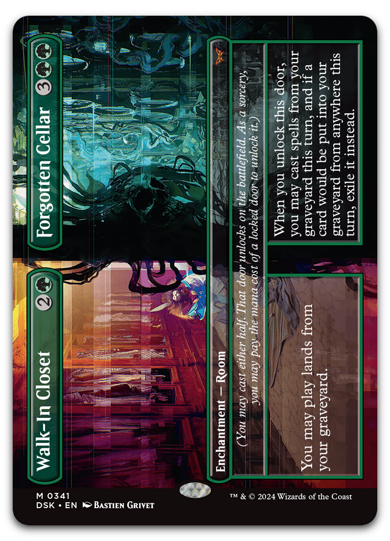 Walk-In Closet // Forgotten Cellar (Borderless) (Duskmourn: House of Horror)