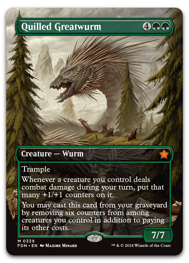 Quilled Greatwurm (Borderless) (Foundations)