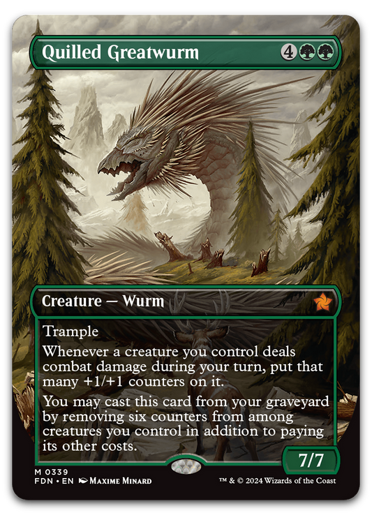 Quilled Greatwurm (Borderless) (Foundations)