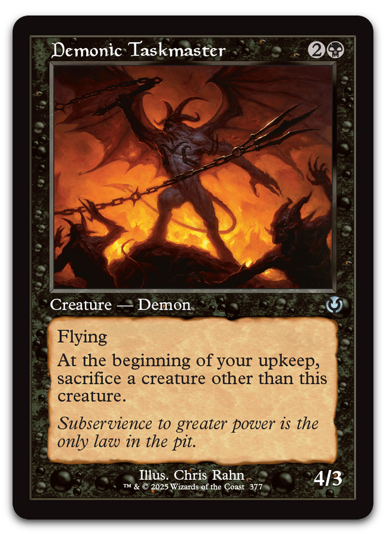 Demonic Taskmaster (Retro Frame) (Innistrad Remastered)