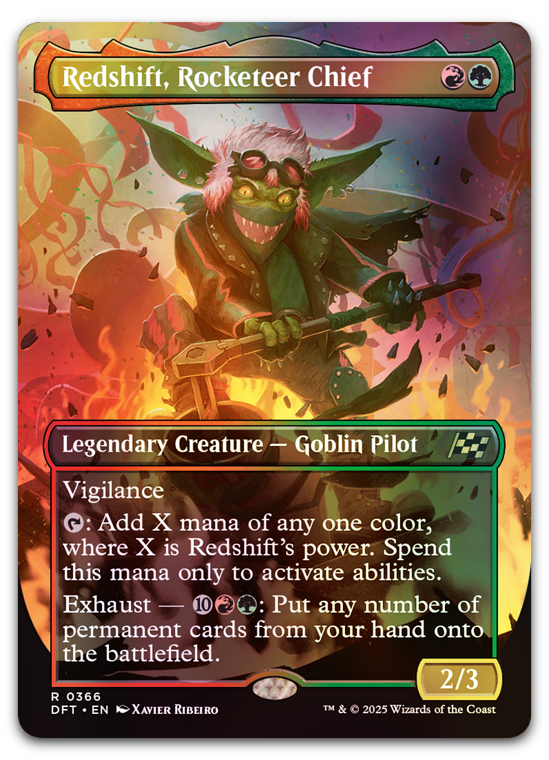 Redshift, Rocketeer Chief (Borderless) (Aetherdrift)