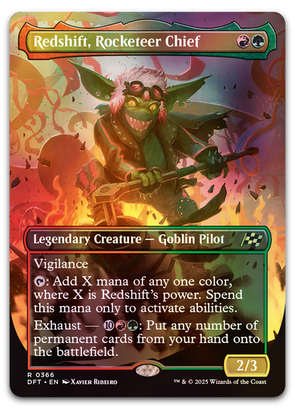 Redshift, Rocketeer Chief (Borderless) (Aetherdrift)