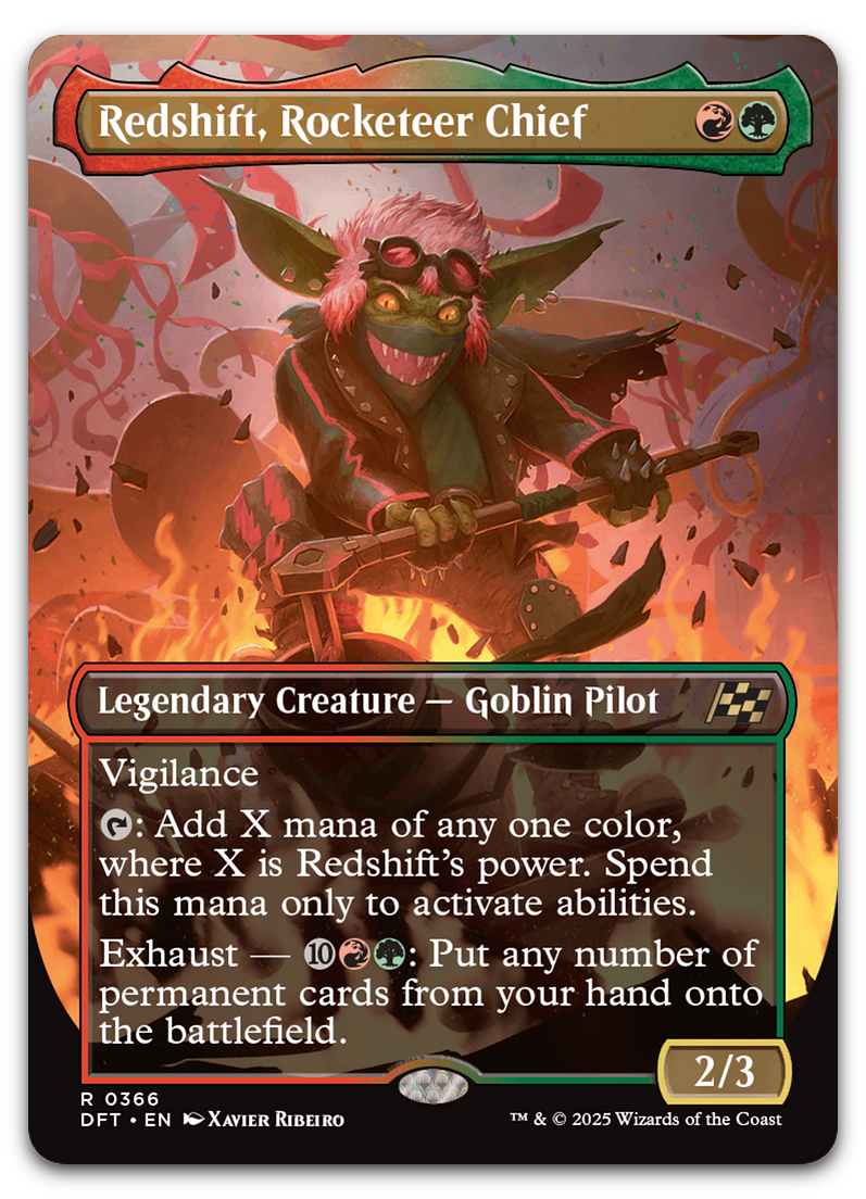 Redshift, Rocketeer Chief (Borderless) (Aetherdrift)