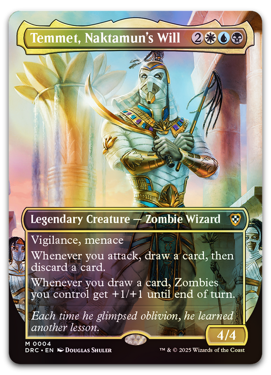 Temmet, Naktamun's Will (Borderless) (Commander: Aetherdrift)