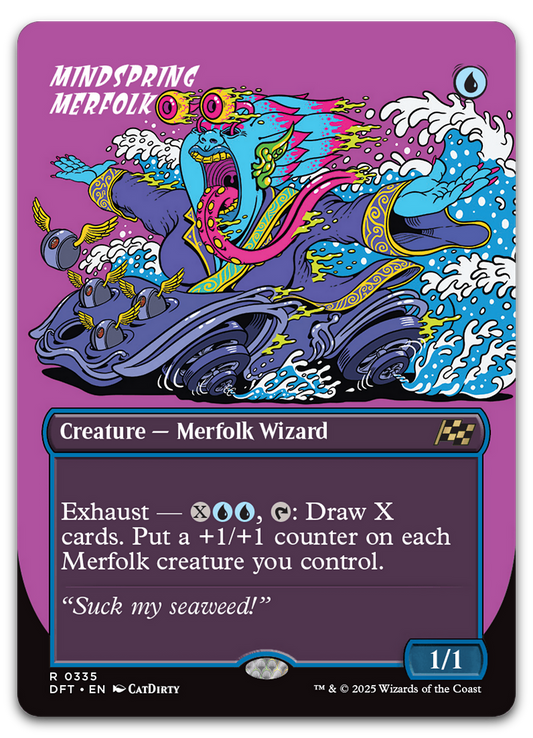 Mindspring Merfolk (Borderless) (Aetherdrift)