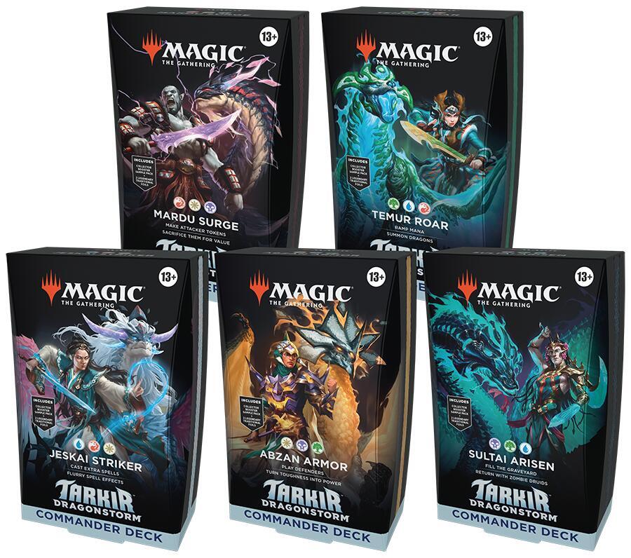Tarkir Dragonstorm Commander Deck Case (set of 5)