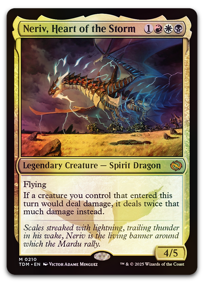 Magic the Gathering Tarkir: Dragonstorm Mythic Rare Neriv, Heart of the Storm #210