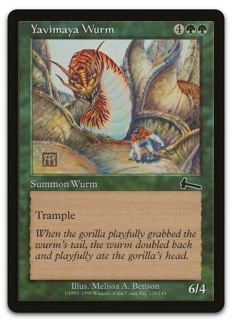 Yavimaya Wurm (Urza's Legacy)