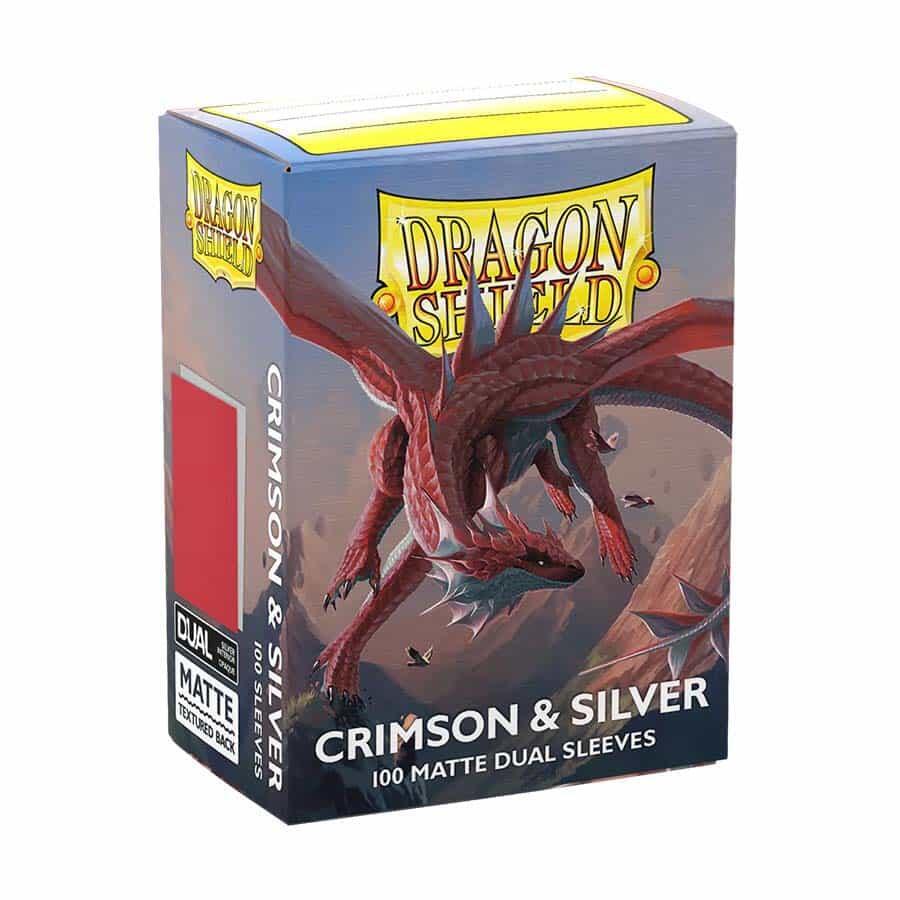 Dragon Shield Dual Matte : Crimson & Silver