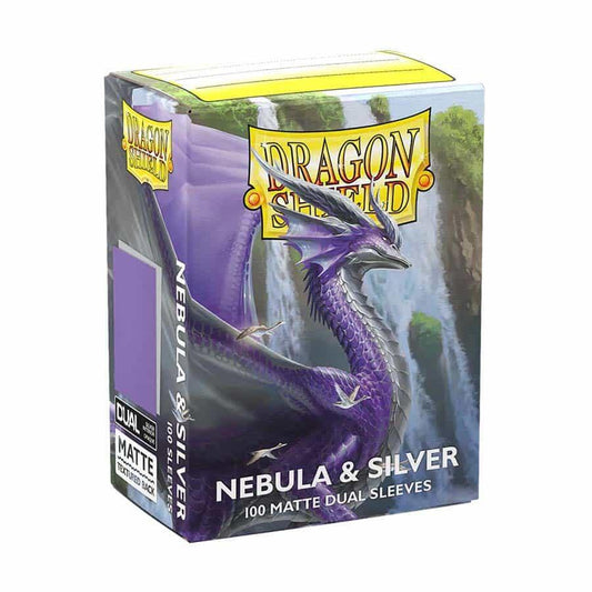 Dragon Shield Dual Matte Standard Sleeves - Nebula & Silver (100 Pack) - Dragon Shield Card Sleeves