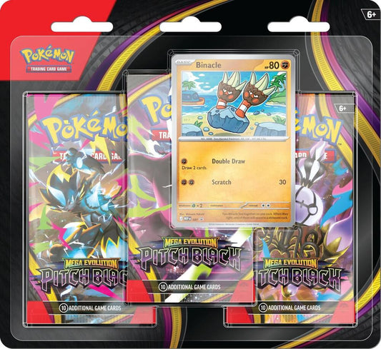 Pokemon TCG - Pitch Black 3-Pack Blister [Binacle] - ME05: Pitch Black (ME05)