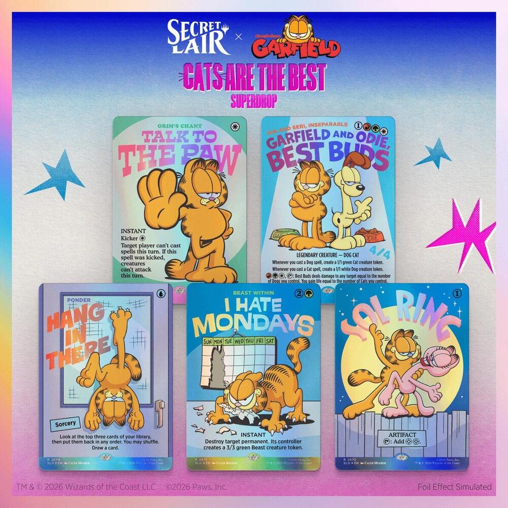 Secret Lair Drop: Secret Lair x Garfield: Motivationally Challenged - Traditional Foil Edition - Secret Lair Drop Series (SLD)