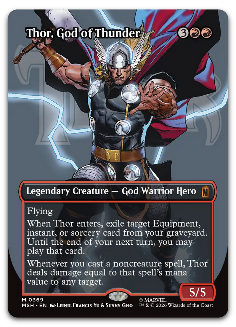Thor, God of Thunder (Borderless) (0369) (Marvel Super Heroes